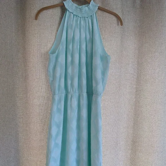 WHBM Light Green Pastel Sleeveless Dress Elastic Waist Free Flowing Lined Size 4 - Picture 1 of 8
